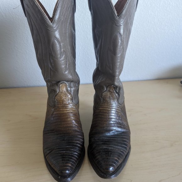 J Chisholm hand crafted 6M lizard boots - Picture 1 of 9